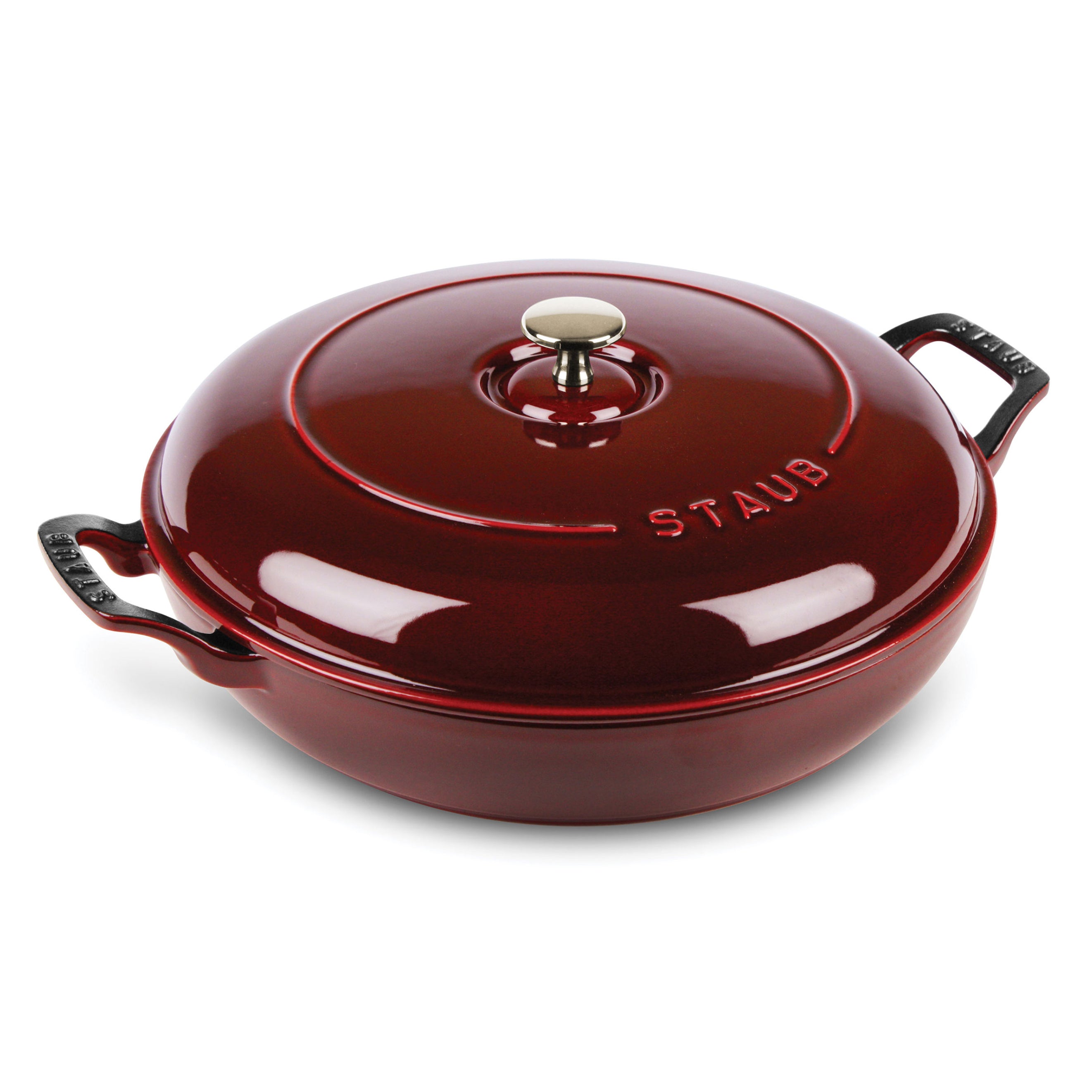 Staub Heritage Braiser - 3.5-qt Cast Iron - Grenadine