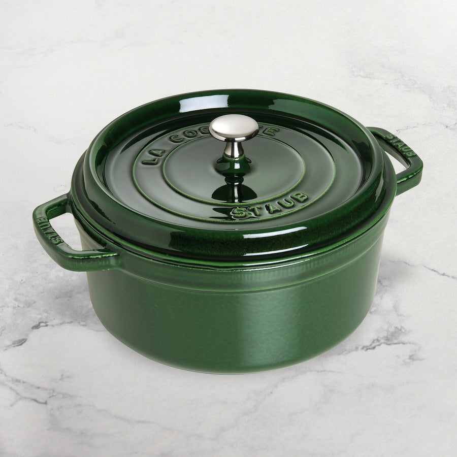 Staub Dutch Oven - 7-qt Cast Iron Cocotte - Basil – Cutlery and More
