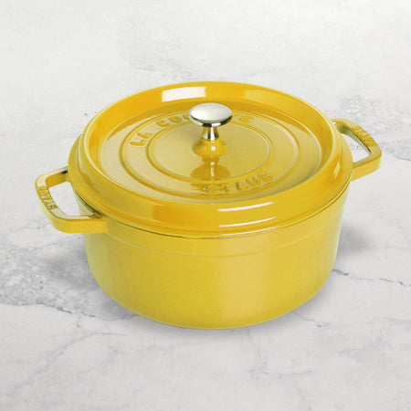 Staub Dutch Oven - 7-qt Cast Iron Cocotte - Citron – Cutlery and More
