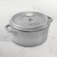 Staub Dutch Oven - 7-qt Cast Iron Cocotte - Graphite Gray