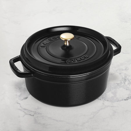 Staub Dutch Oven - 7-qt Cast Iron Cocotte - Matte Black – Cutlery
