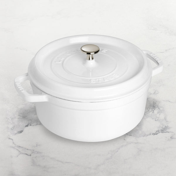 Staub Dutch Oven - 7-qt Cast Iron Cocotte - White – Cutlery and More