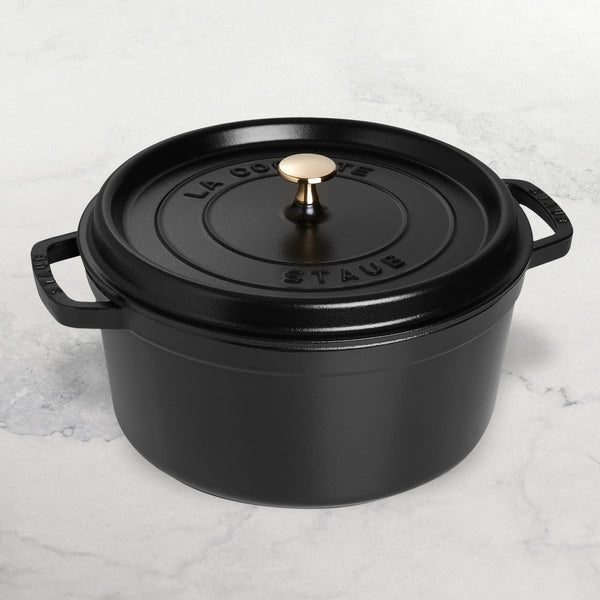 【新品】staub 22cm 黒 Staub Dutch Oven - 9-qt Cast Iron Cocotte - Matte Black – Cutlery
