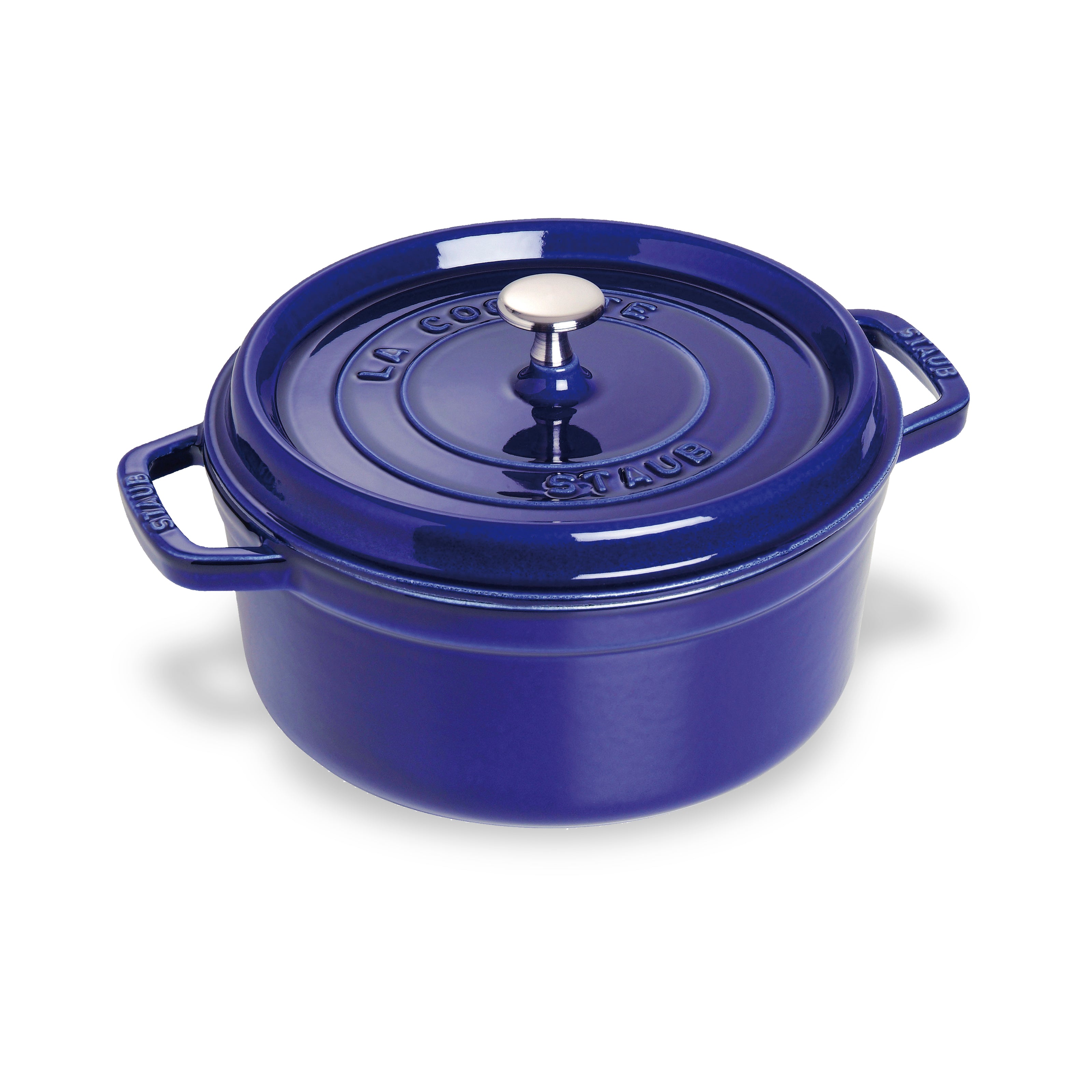Staub Dutch Oven - 4-qt Cast Iron Cocotte - Sapphire Blue