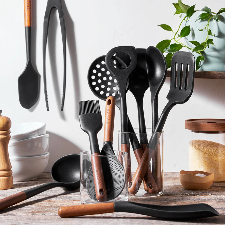 Staub Silicone 11-Piece Cooking Utensil Set with Wood Handle