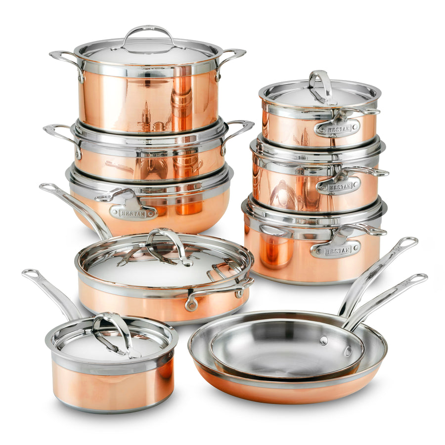 Hestan CopperBond 18 Piece Induction Copper Cookware Set