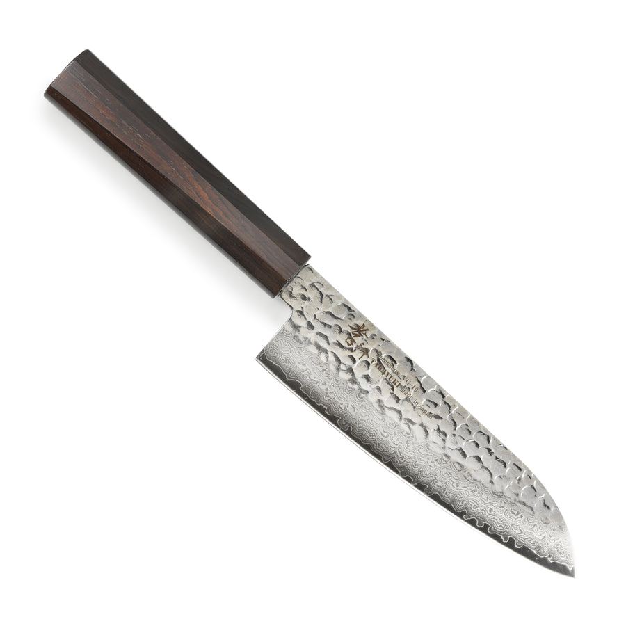 Takayuki Tsuchime Damascus 6.7" Santoku with Ebony Handle