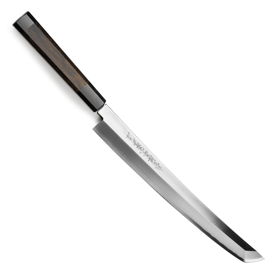 Takayuki Zangetsu Ginsan Single-Bevel 11.8" Sakimaru Takohiki with Saya