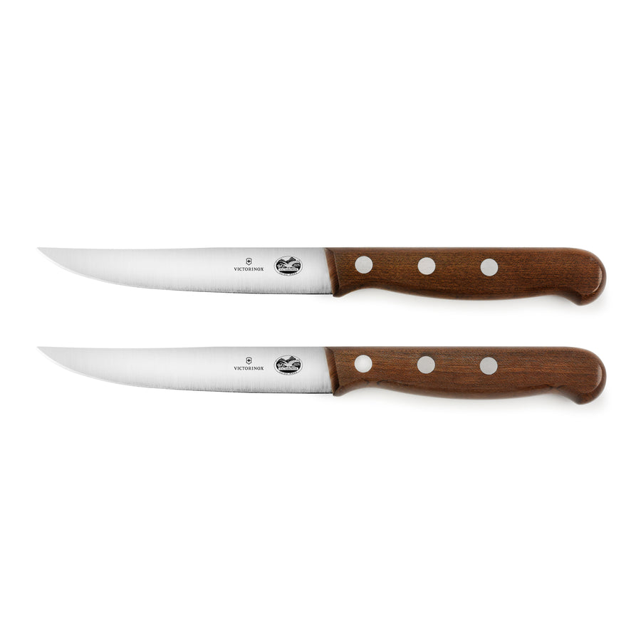 Victorinox Wood 2 Piece Fine Edge Steak Knife Set