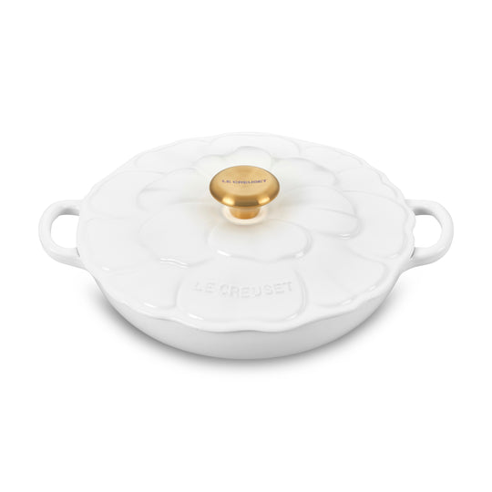 Le Creuset Signature Cast Iron 2.25-quart White Petal Braiser