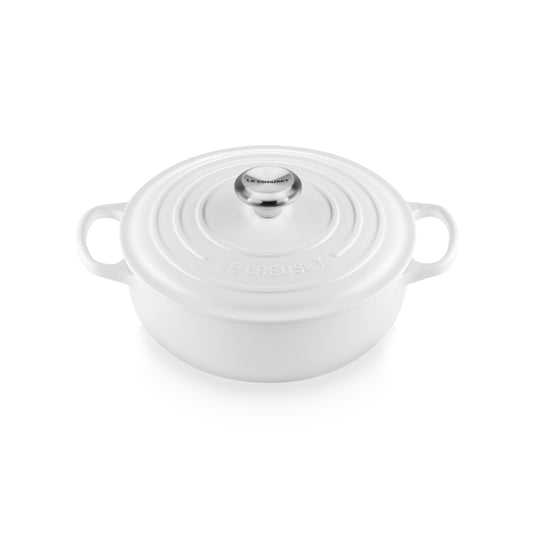 Le Creuset Signature Cast Iron 3.5-quart White Sauteuse Dutch Oven