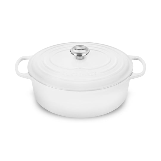 Le Creuset Signature Cast Iron 6.75-quart White Oval Dutch Oven