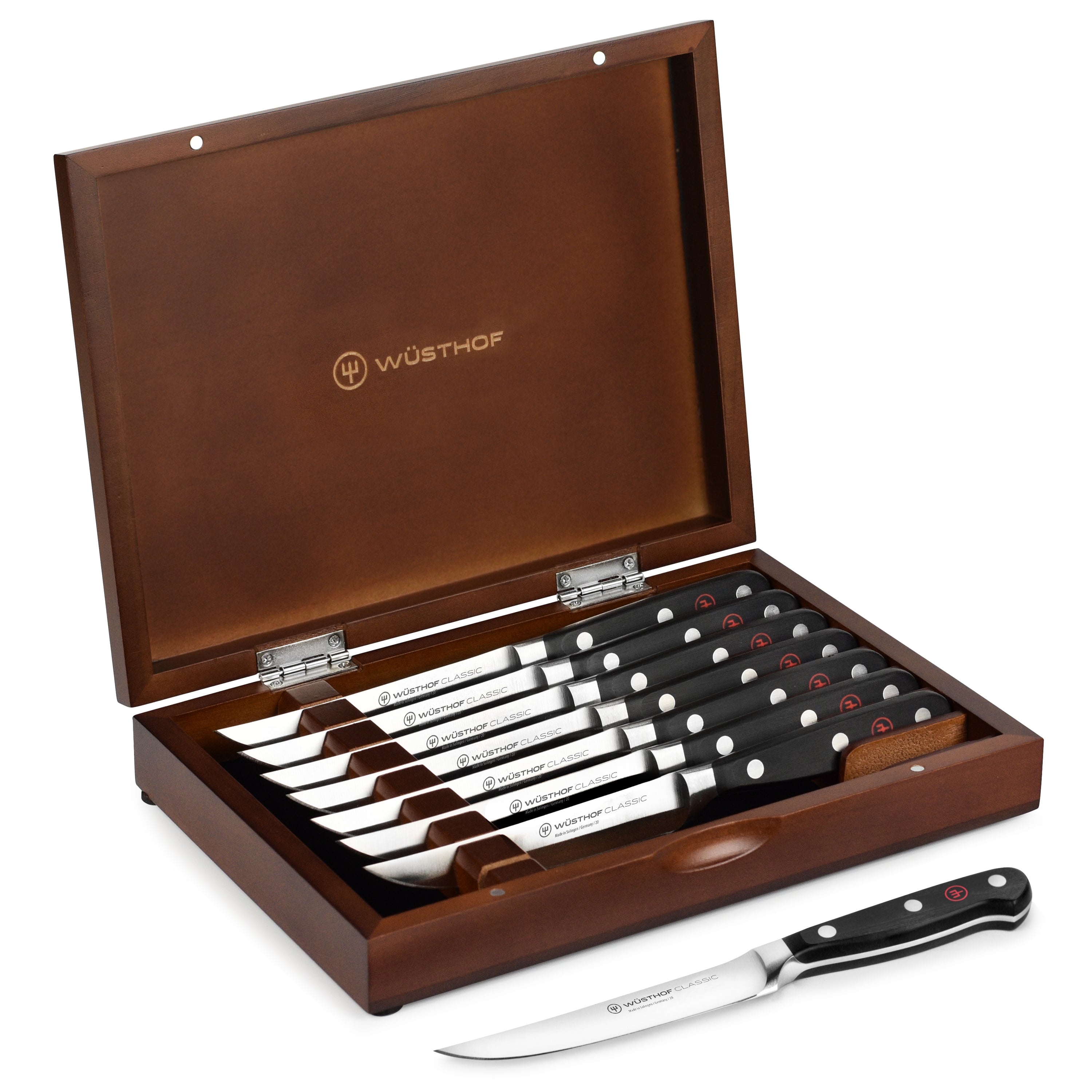 Wusthof Classic Steak Knives 8 Piece Set with Case Cutlery and More