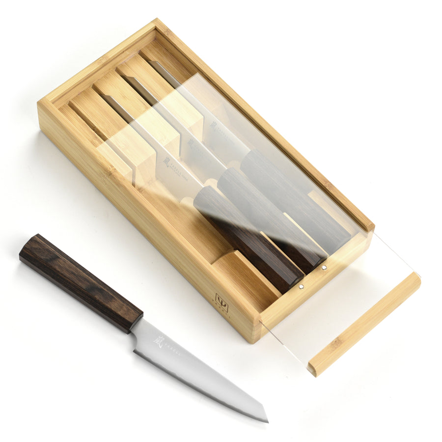 Yaxell Hana 4 Piece Steak Knife Set with Case