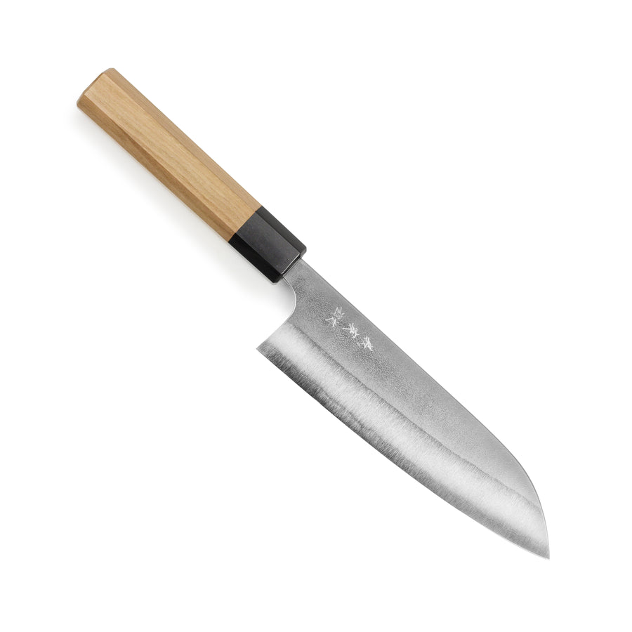 Yoshimi Kato Aogami Super Nashiji Stainless Clad 6.7" Santoku