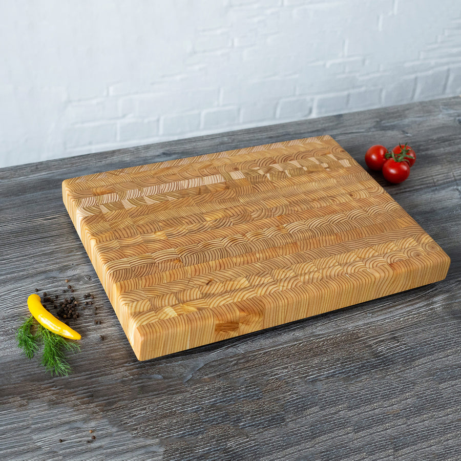 Larch Wood Medium End Grain Cutting Board