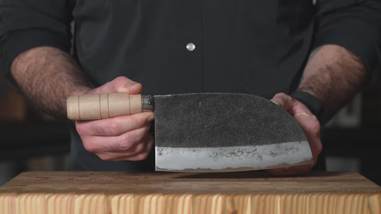 Sentan Forged Aogami #2 Kurouchi 7.5" Santoku Cleaver