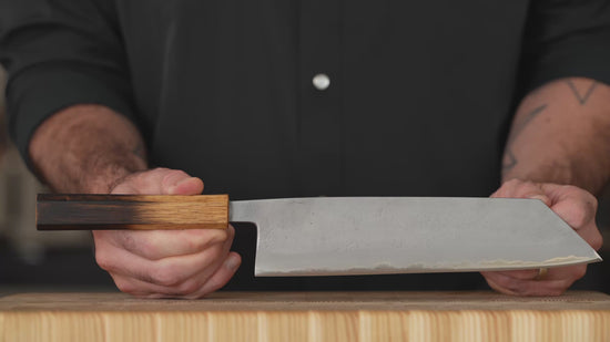 Motokyuuichi Aogami #2 Nashiji Stainless Clad 9.4" Kiritsuke