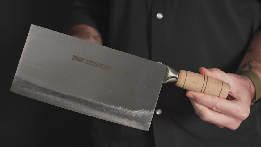 CCK Slicer 9" Carbon Steel Chinese Cleaver, Polished