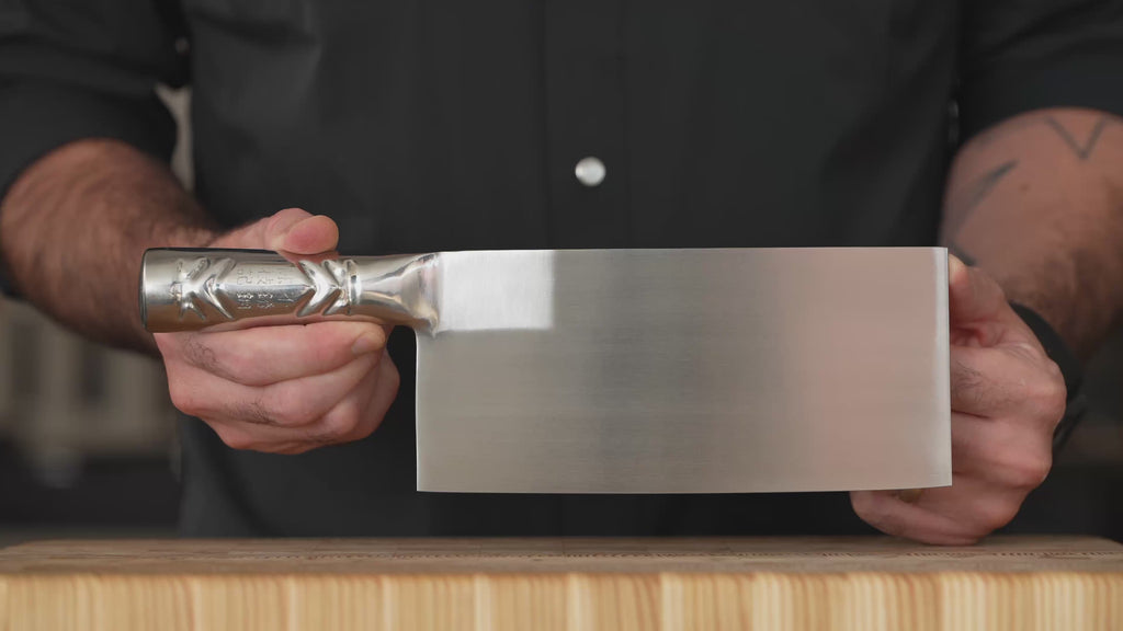 CCK Slicer 8" Stainless Steel Chinese Cleaver with Stainless Steel Handle