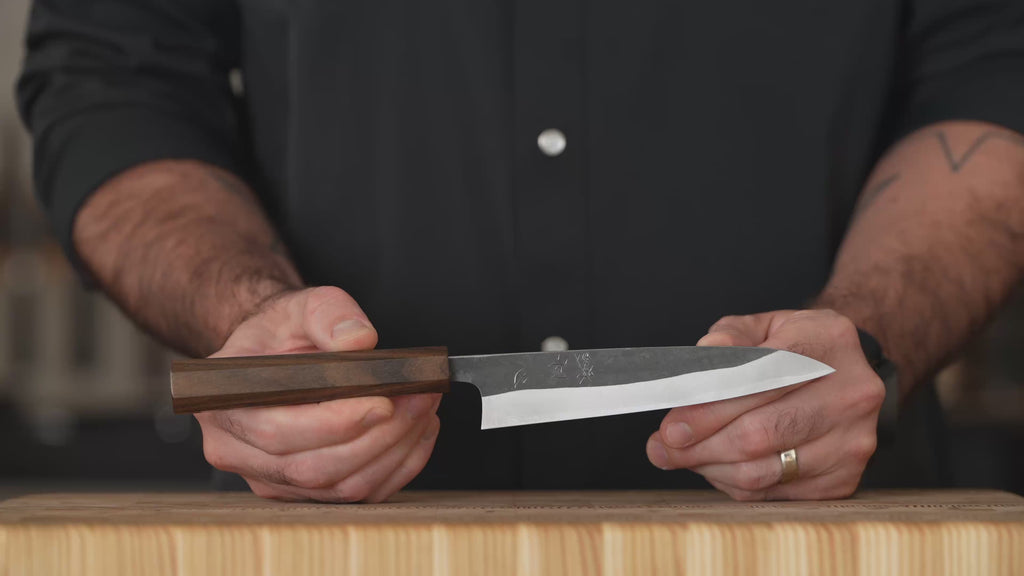 Hatsukokoro Kurokaze Shirogami #2 Kurouchi Stainless Clad 5.9" Petty