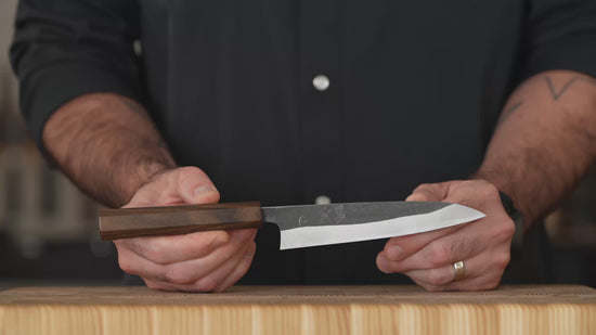 Hatsukokoro Kurokaze Shirogami #2 Kurouchi Stainless Clad 5.9" Petty