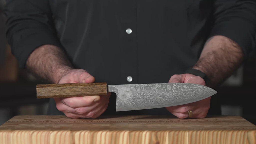 Shiro Kamo SG2 Kurozome Damascus 7" Gyuto