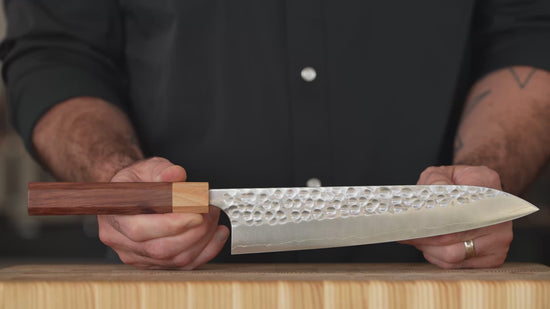 Yoshimi Kato Forged Ginsan Stainless Clad 9.4" Kiritsuke Gyuto