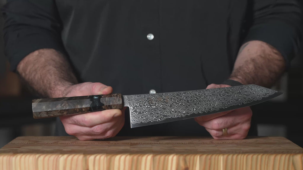 Hatsukokoro Ryuhyo SG2 Damascus 9.4" Kiritsuke Gyuto