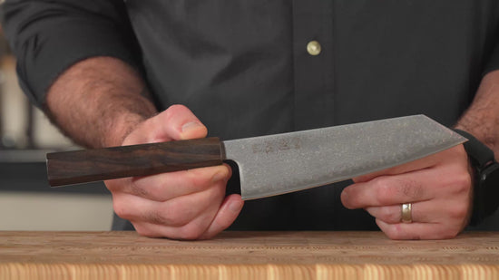 Hatsukokoro Hikari SLD Kurozome Damascus 6.7" Bunka