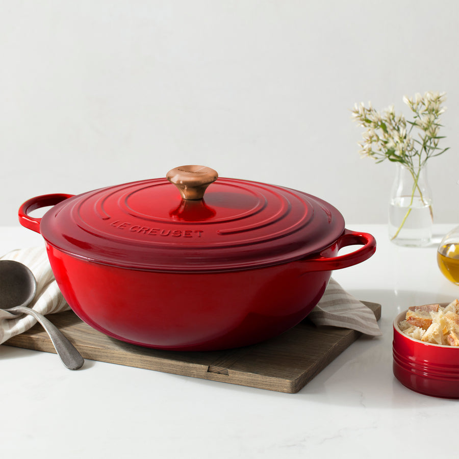 Le Creuset Chef's Oven with Copper Knob - 7.5-qt Cherry Red – Cutlery and  More