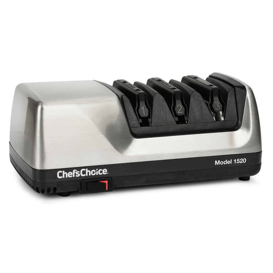 Chef's Choice 3 Stage Brushed Metal Model 1520 Electric Angle Select Knife Sharpener