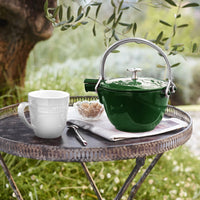 LA THEIERE STAUB ストウヴ4角形ケトル　廃盤品 Staub La Theiere Teapot - 1-qt Cast Iron - Basil – Cutlery and More