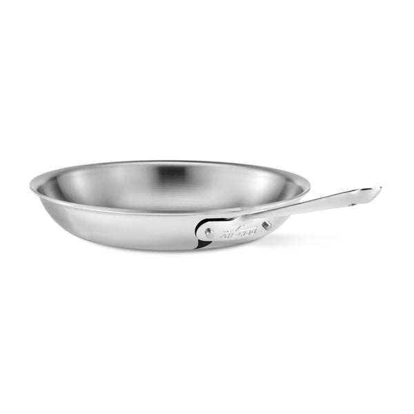 All-Clad Fry Pan Set with Lids - d3 Stainless Steel 10 & 12 Skillet –  Cutlery and More