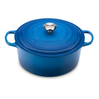 Le Creuset Signature 9-Qt. Round Marseille Blue Enameled Cast Iron Dutch  Oven with Lid + Reviews