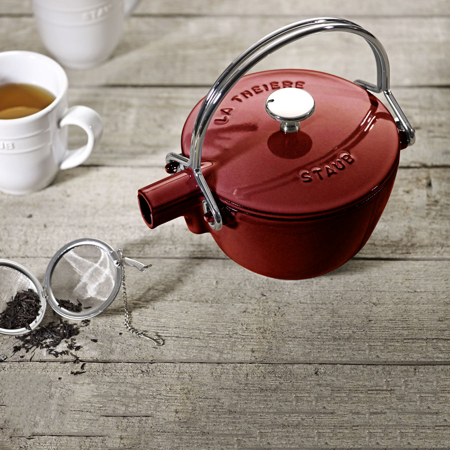 Staub La Theiere Teapot - 1-qt Cast Iron - Grenadine – Cutlery and 