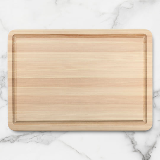 Shun 20" x 14" x 1" Hinoki Cutting Board with Juice Groove