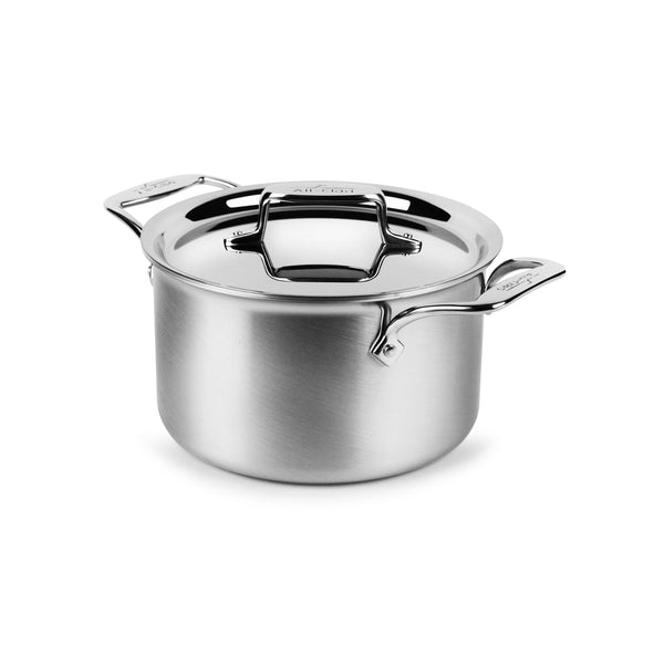 4.8 Quart Stainless Steel Stockpot Mirror Polished Soup Pot with Lid,  Scratch Resistant Cooking Pots Compatible with All Heat Sources, Dishwasher  