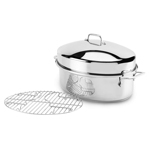 ALL-CLAD Stainless Steel 15 Oval Baker Roaster Pan & 2 Pot Holders NEW IN  BOX for Sale in Palatine, IL - OfferUp