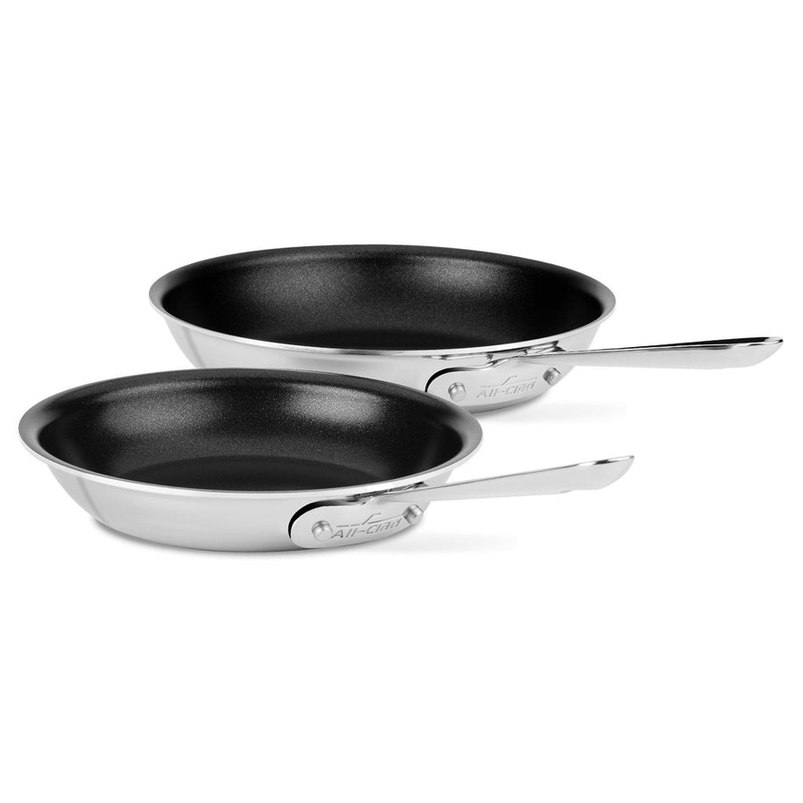 All-Clad d3 Stainless 2 Piece 8 & 10" Nonstick Fry Pan Set