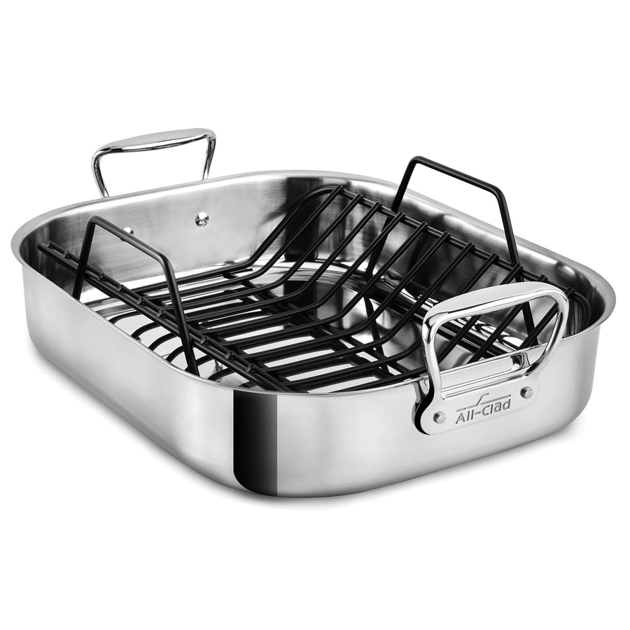 All-Clad 13 x 16 Stainless Steel Roaster with Rack