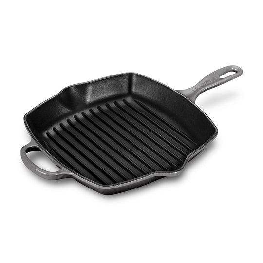 Le Creuset Signature Cast Iron 10.25" Oyster Square Grill Pan