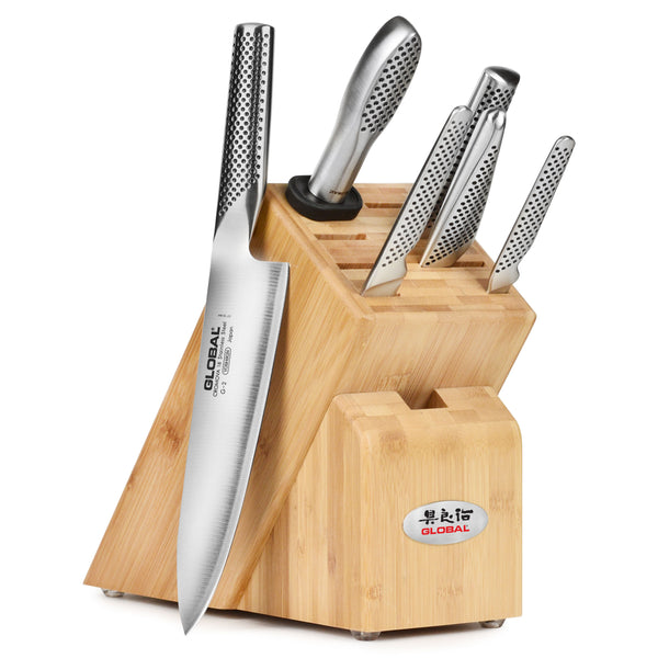 Knife Block Set,6-Pieces Yellow Sharp Stainless Steel Cooking