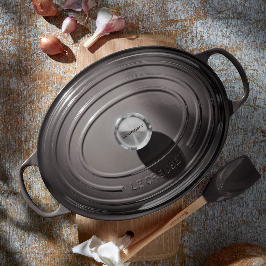 Le Creuset Enameled Cast Iron Signature Oval Dutch Oven, 15.5 qt., Oyster Le Creuset Enameled Cast Iron Signature Oval Dutch Oven, 15.5 qt., Oyster
