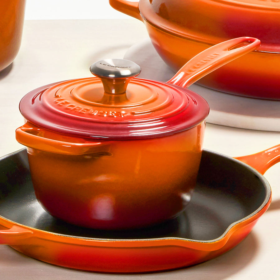 Le Creuset Saucepan Cast Iron Flame – Cutlery and More