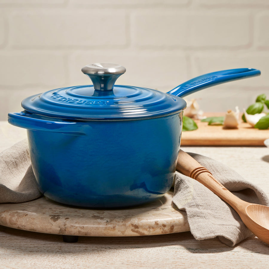 5-Piece Signature Cookware Set with Stainless Steel Knobs - Marseille Blue, Le Creuset