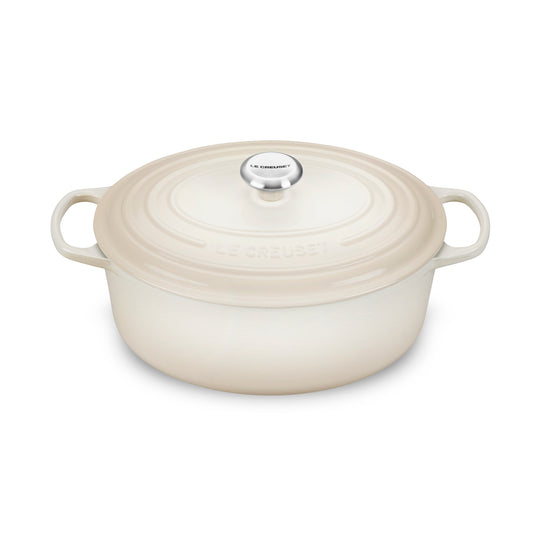 Le Creuset Signature Cast Iron 6.75-quart Meringue Oval Dutch Oven