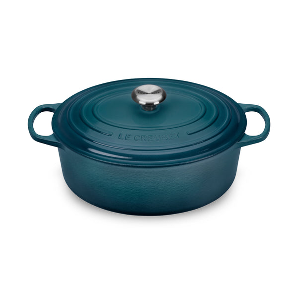 Another addition to my collection. 6.75 qt Wide Round Dutch Oven in Deep  Teal, mini cocottes in Caribbean, Deep Teal and Marseille. Love these  colors. Deep Teal color ❤️❤️❤️ : r/LeCreuset