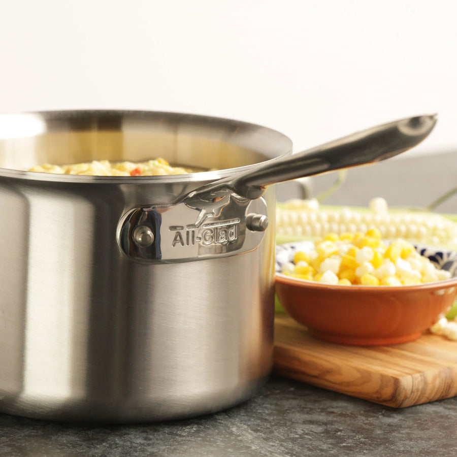 All-Clad d5 Brushed Stainless 3-quart Saucepan with Loop Handle