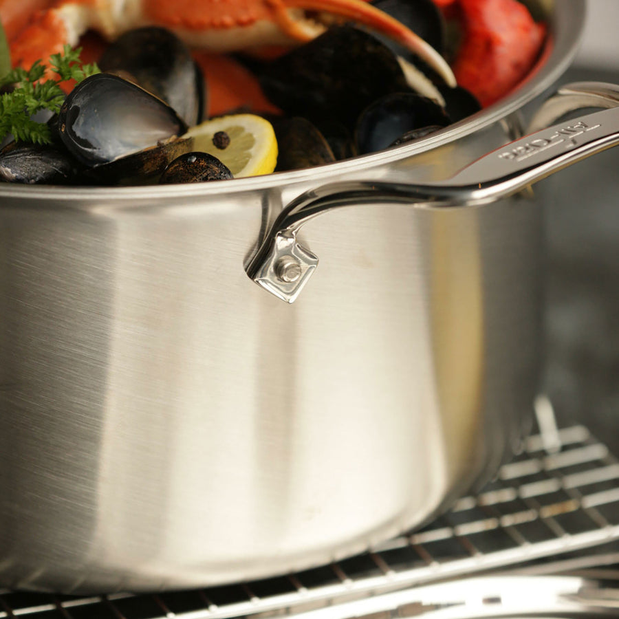 All-Clad d5 Brushed Stainless Steel 4 qt. Soup Pot with Lid + Reviews